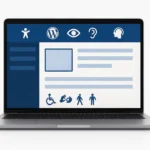 Grafika przedstawiająca zasady WCAG 2.1 w projektowaniu stron WordPress.