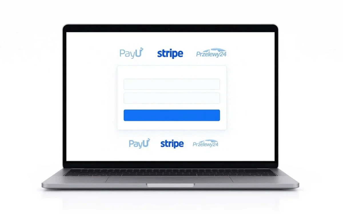 Grafika przedstawiająca integrację płatności online w WordPress.