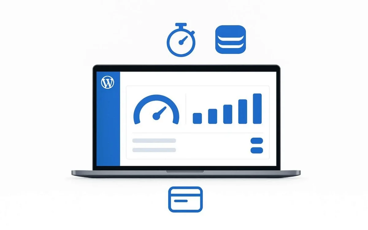 Grafika przedstawiająca sposoby przyspieszenia WordPress.
